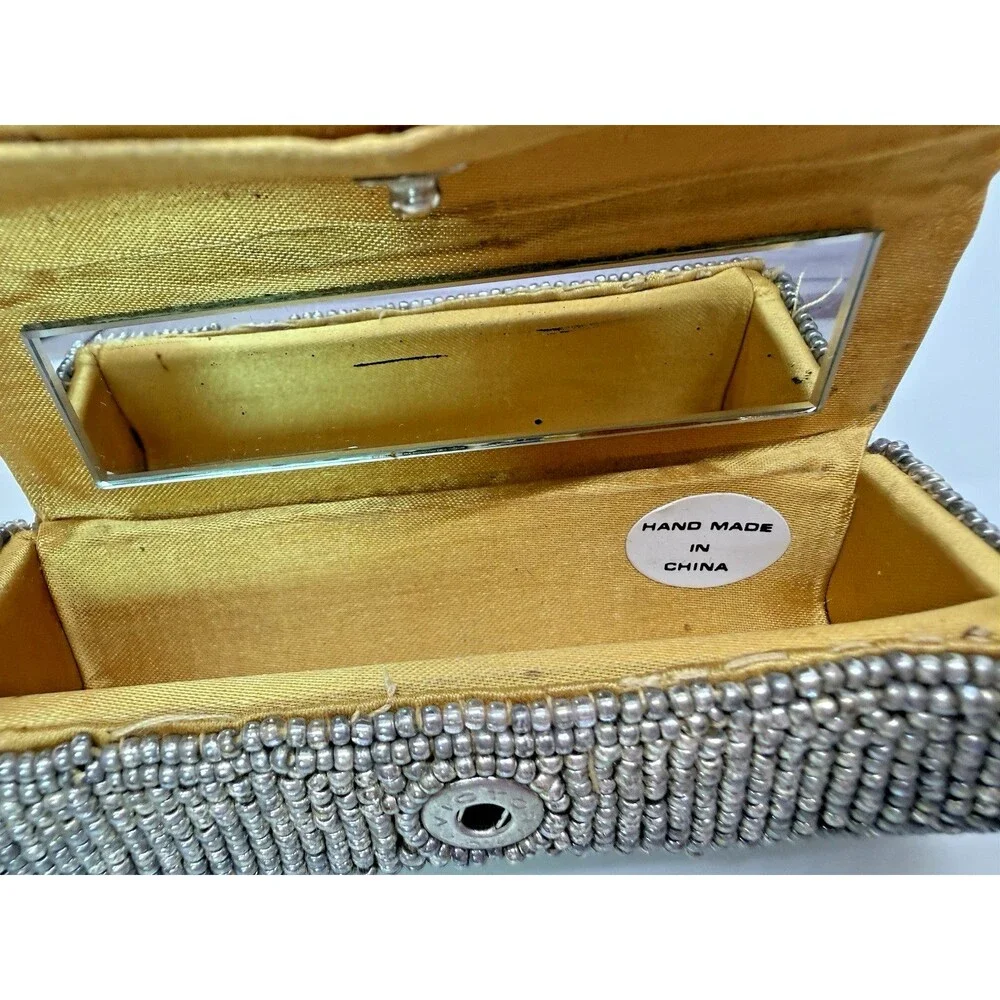 Vintage Beaded Lipstick Case Handmade Purse Holder, L.A. Colors Smitten Lipstick